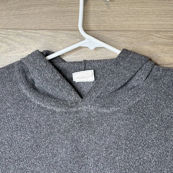 Wooden Dog Terry Sweatshirt Mens Med Grey Terrycloth Hoodie Pullover Sweatshirt - Picture 6 of 14